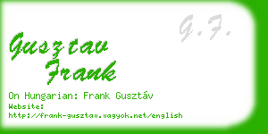 gusztav frank business card